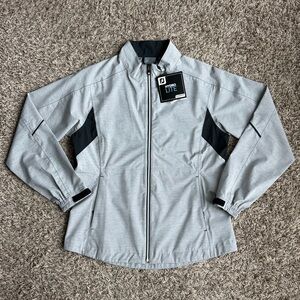 NEW FootJoy Hydrolite Rain Jacket Womens Medium Full Zip Heather Grey MSRP: $190